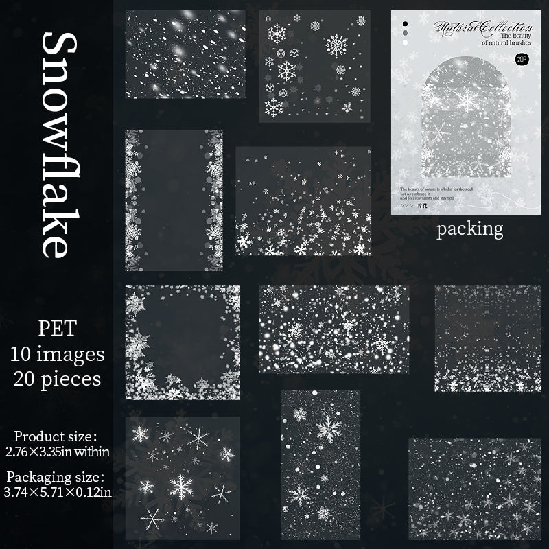 20pcs natural rainy collection PET-sticker pack (S25081801)