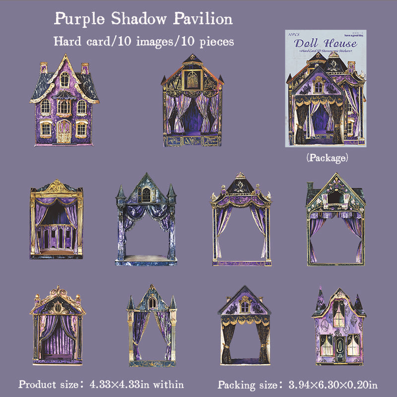 10 st dockhus självhäftande kartongpaket (S25082709)