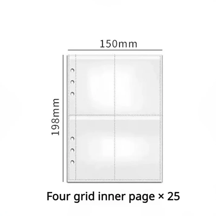 A5 ATC cards storage pocket insert 1 pack 25 pcs, refill for A5 binder (C25112412)