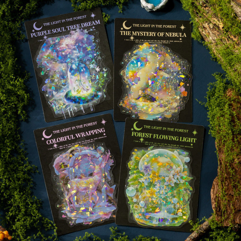 10-pack med klistermärken i mystisk skog (S25091502)