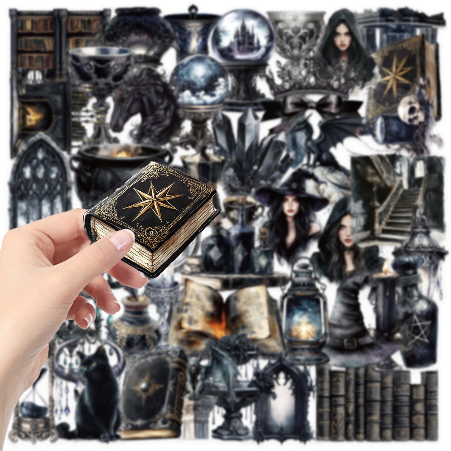 50pcs dark witch sticker pack (MLS25062104)
