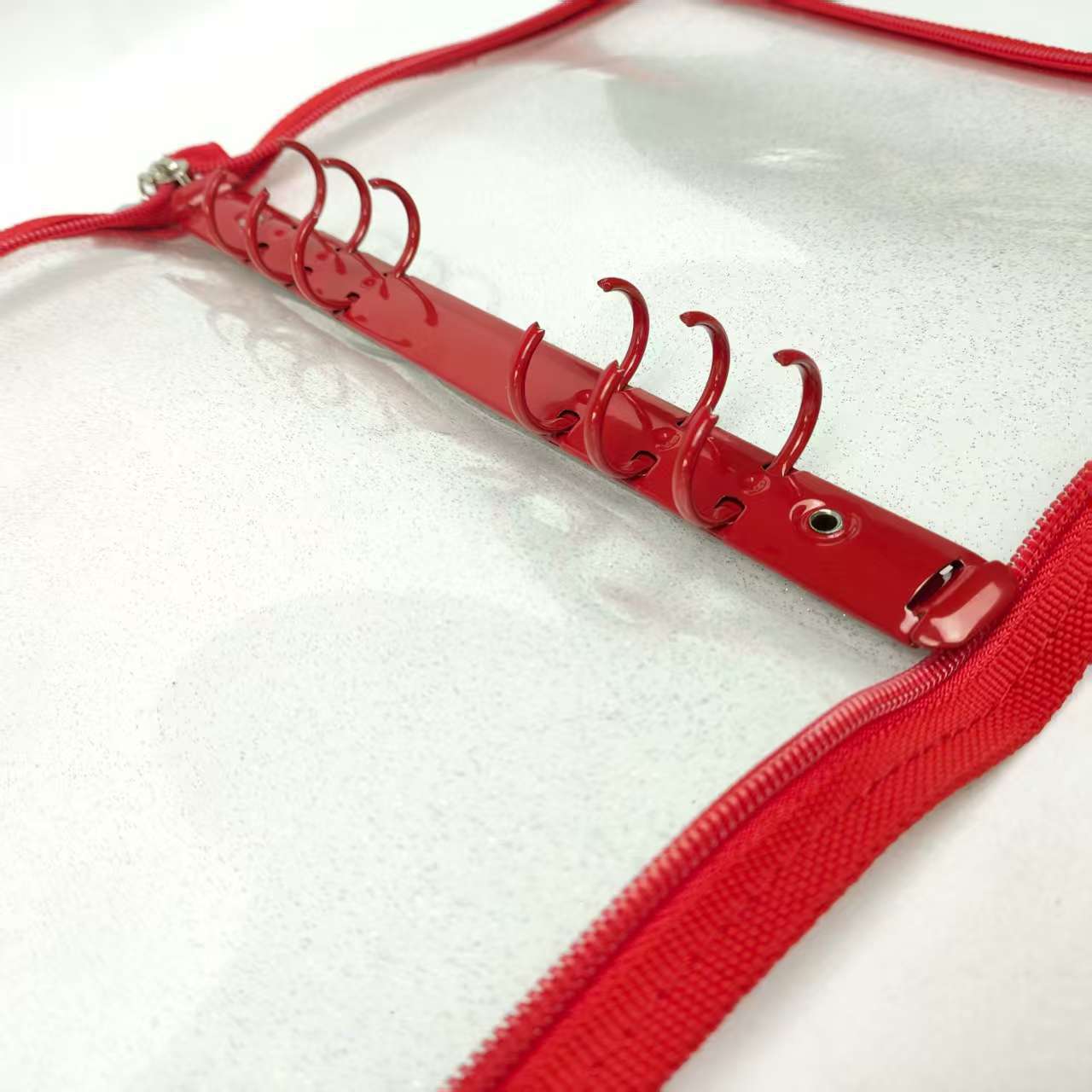 A5 Glitter clear binder not contain insert pages zipper one(C25121105)