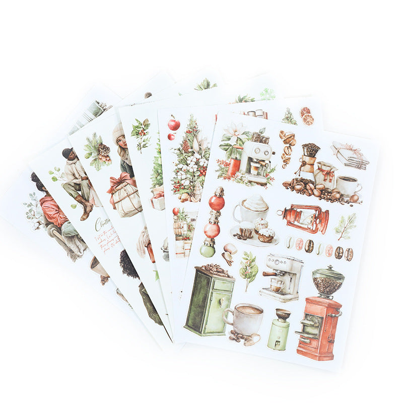 A5 cozy pre-cut sticker book (TZB25120803)
