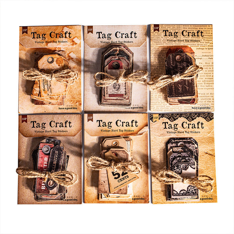 15pcs tag craft sticker pack (S25120302)