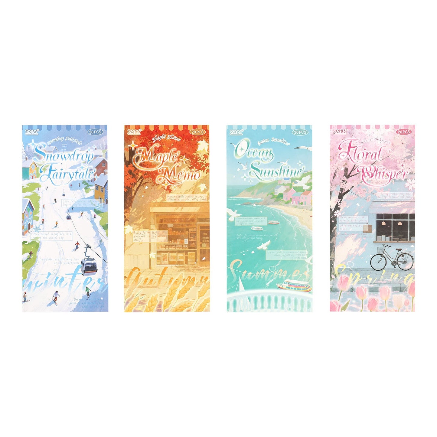 20pcs season PET+washi sticker book (TZB25102105)