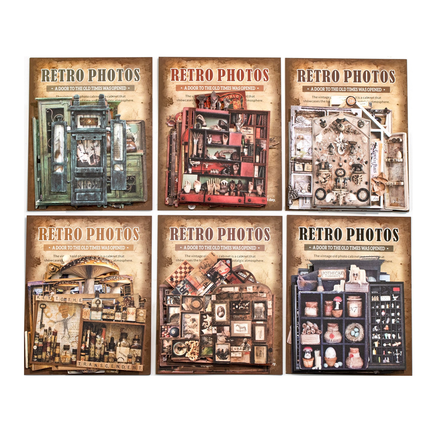 10pcs retro cabinet sticky card pack (S25120303)