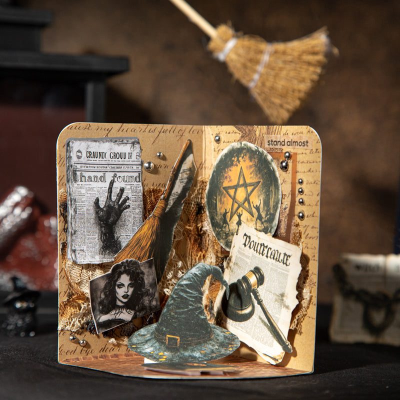 20pcs witch newspaper sticker pack(S25121602)