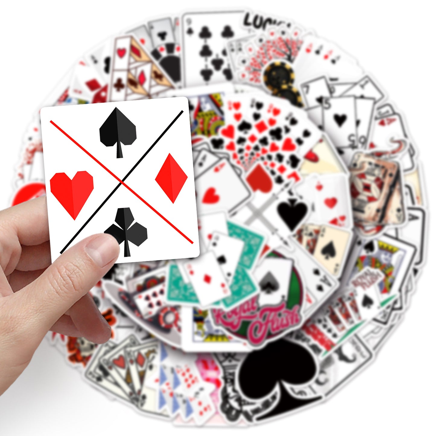 50pcs poker sticker pack(S25121503)