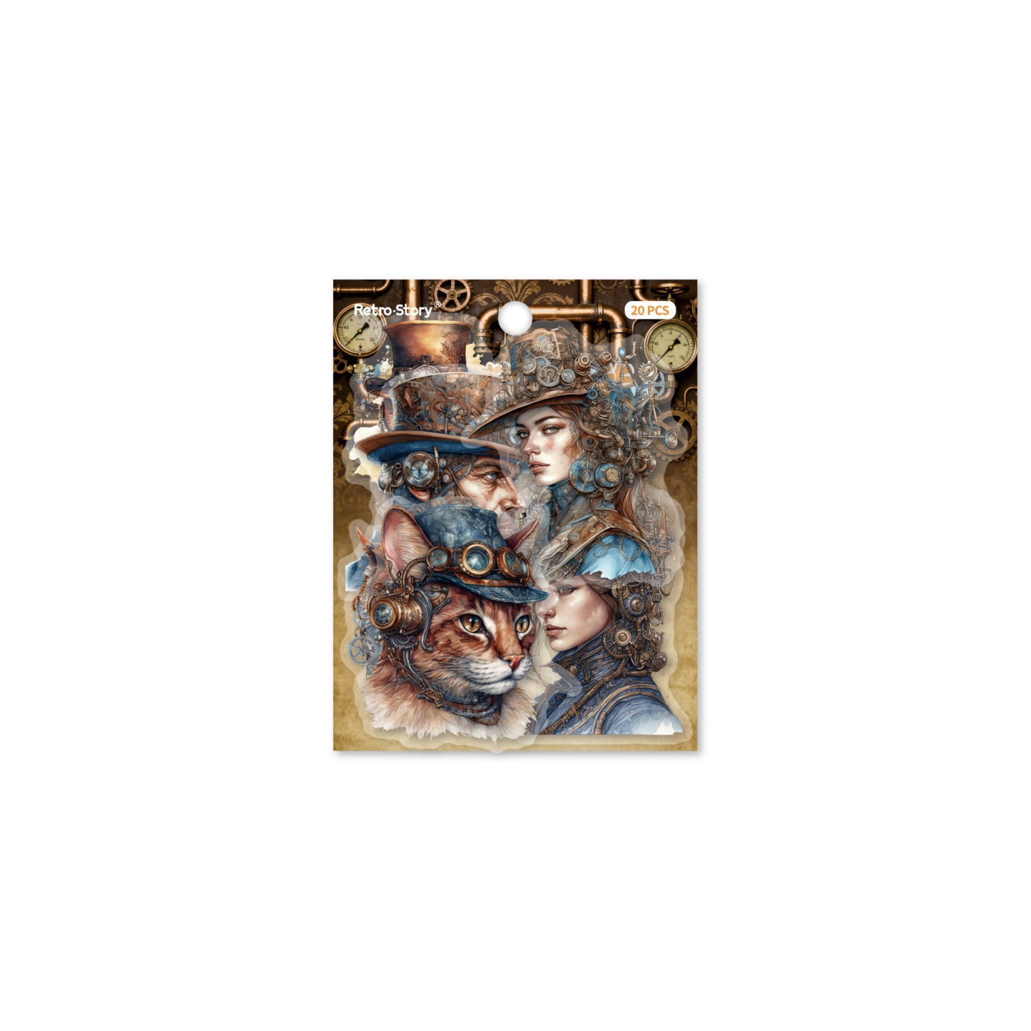 20pcs steampunk sticker pack (S25111805)