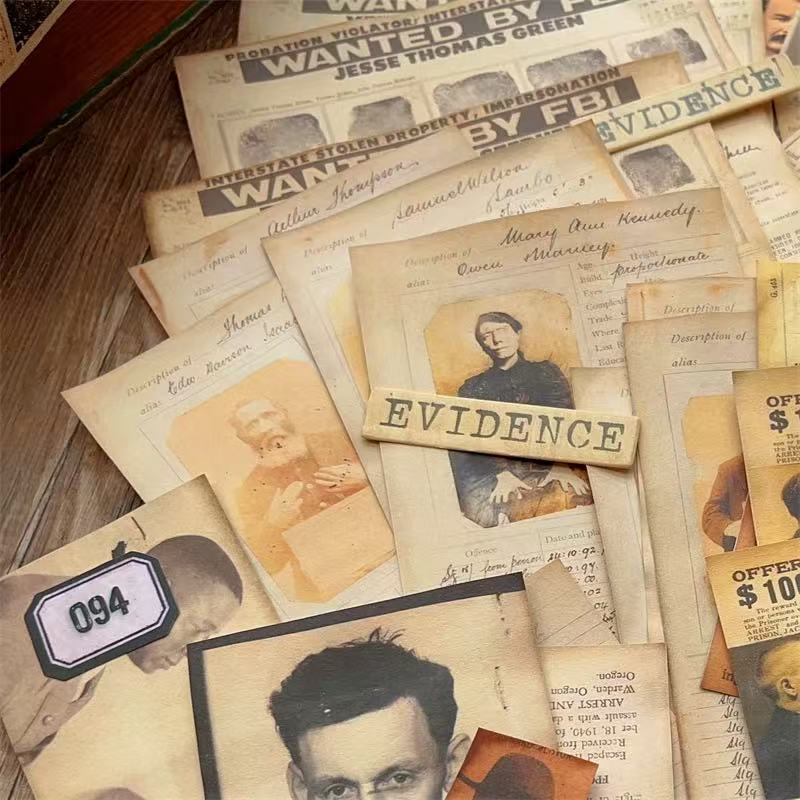 60pcs detective sticker+paper pack(P25121607)