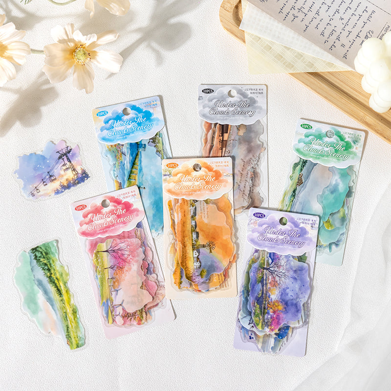 10pcs cloud view sticker pack (S25101605)