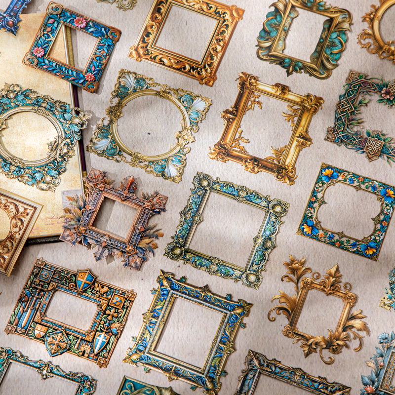 10-pack med medeltida ramkort och klistermärken (S25100902)