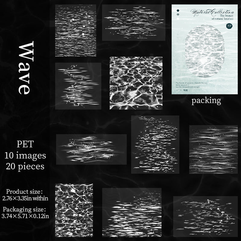 20pcs natural rainy collection PET-sticker pack (S25081801)