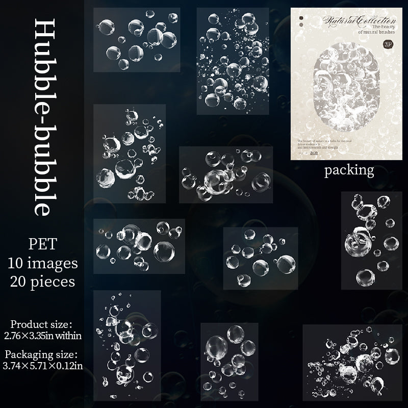 20pcs natural rainy collection PET-sticker pack (S25081801)