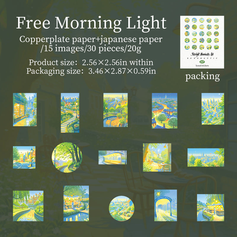 Ask med 30 st stjärnljus washi-klistermärken (S25090101)