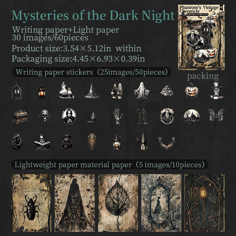 60pcs Halloween sticker+paper pack (MLS25072002)