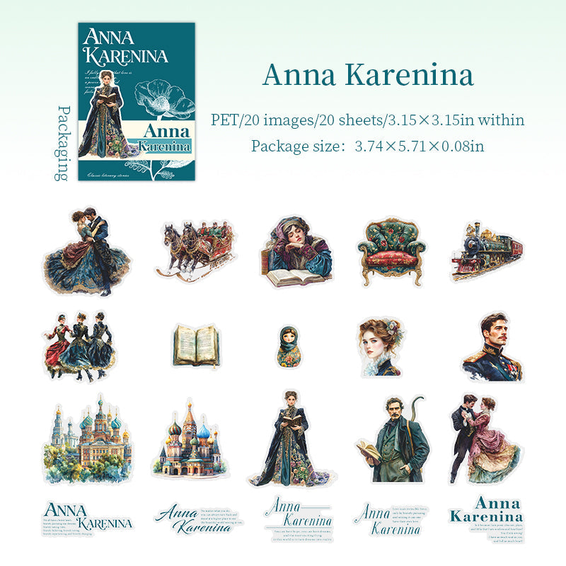 20pcs pride and prejudice sticker pack (S25090402)