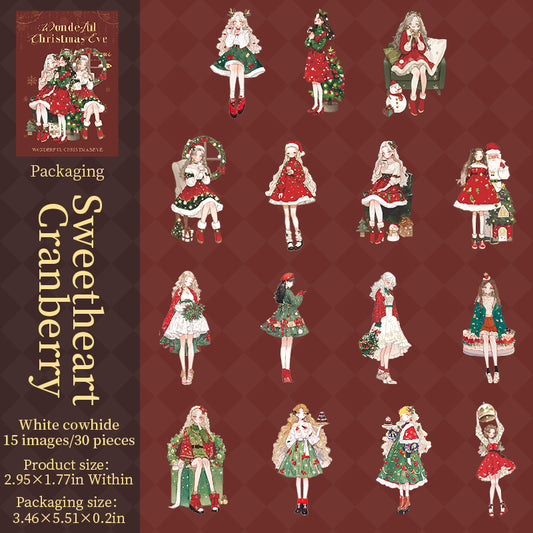 30pcs Christmas boys and girls sticker pack (MLS25072005)