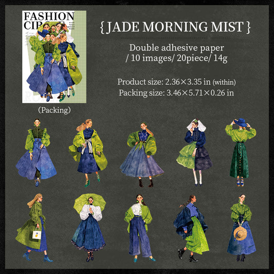 20pcs fashion girl sticker pack (S25082505)