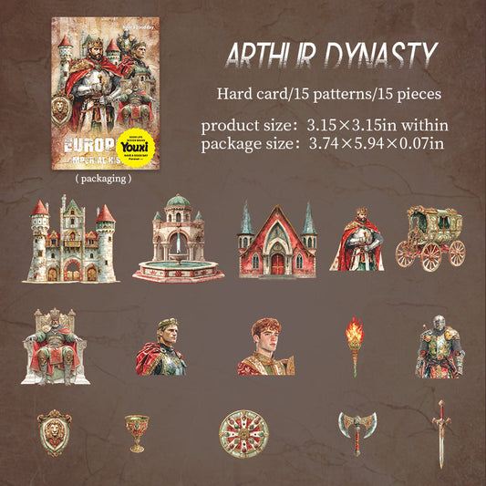 15pcs European city sticky card pack (S25082705)