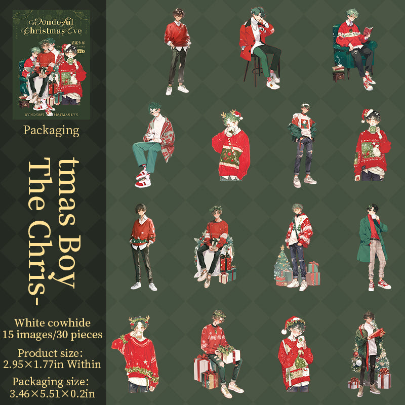 30pcs Christmas boys and girls sticker pack (MLS25072005)