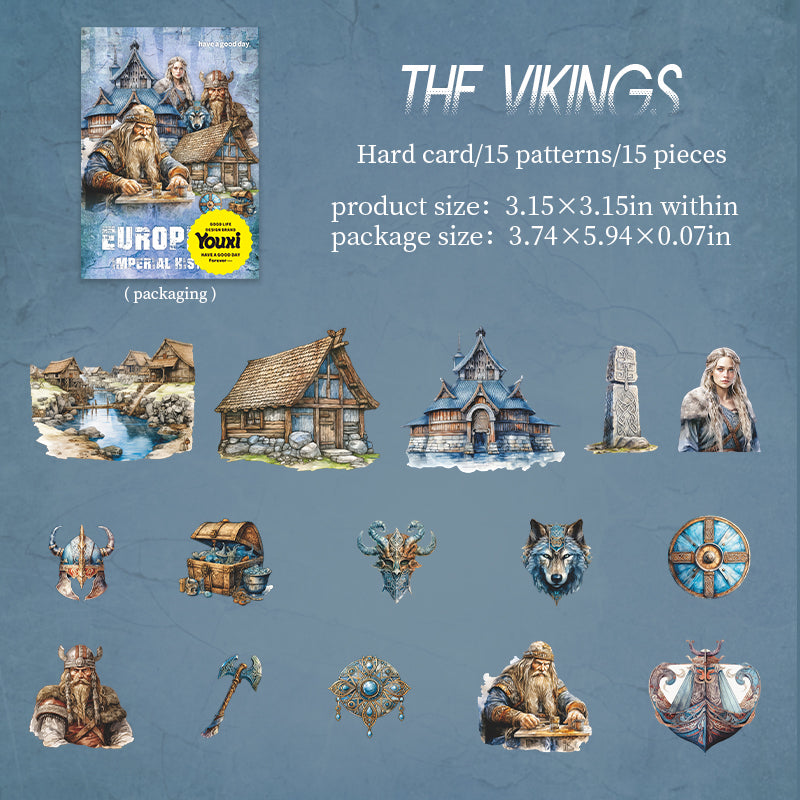 15pcs European city sticky card pack (S25082705)