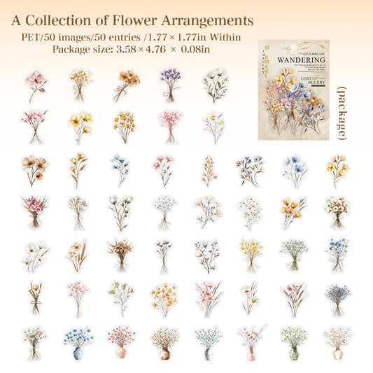 50pcs vintage sticker pack (S25090406)