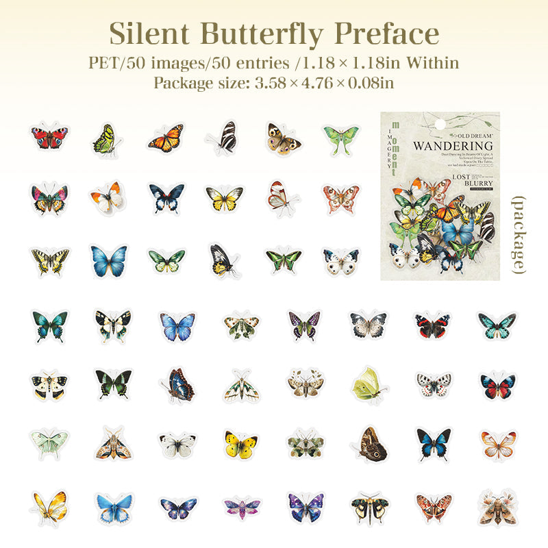 50 Stück Vintage-Aufkleberpackung (S25090406)