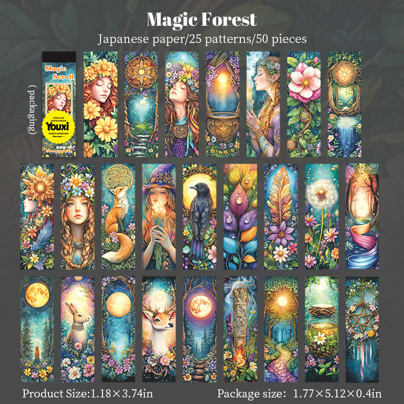 50 st magiska mini-washi-klistermärkesblock (TZB25090407)