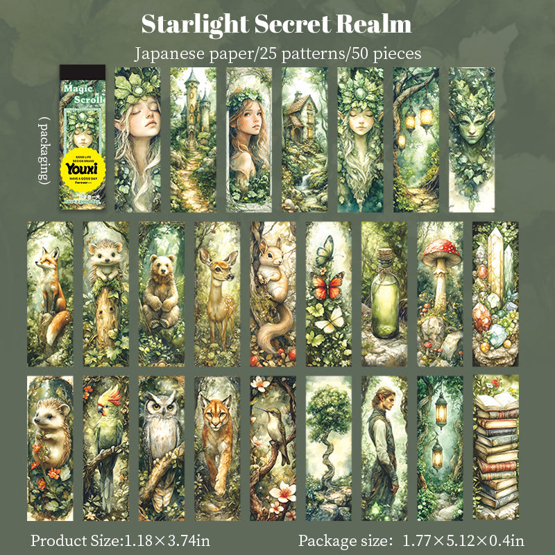 50 st magiska mini-washi-klistermärkesblock (TZB25090407)