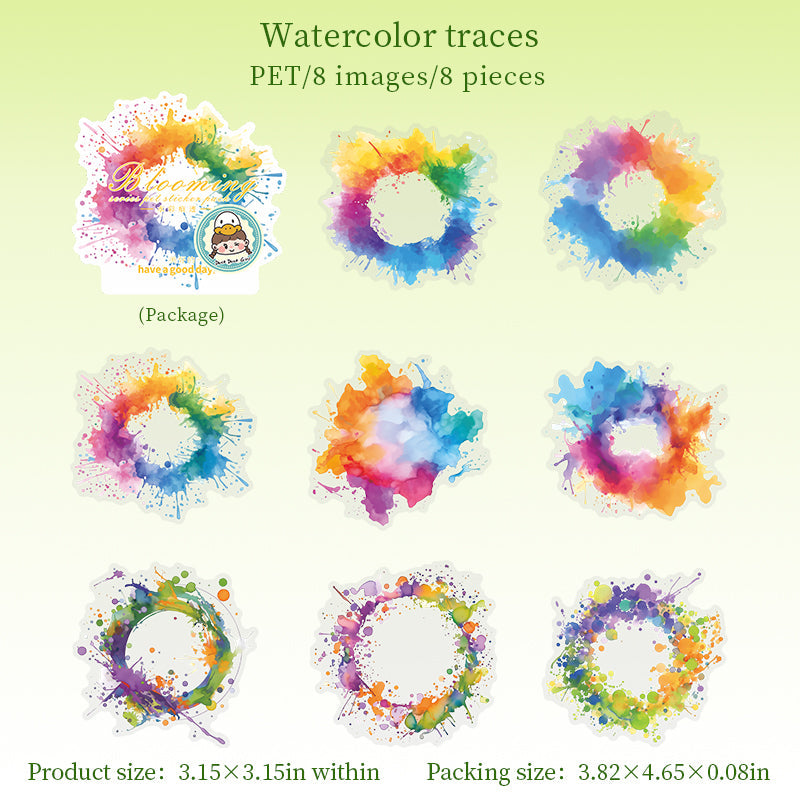 8pcs flower blooming sticker pack (S25082707)