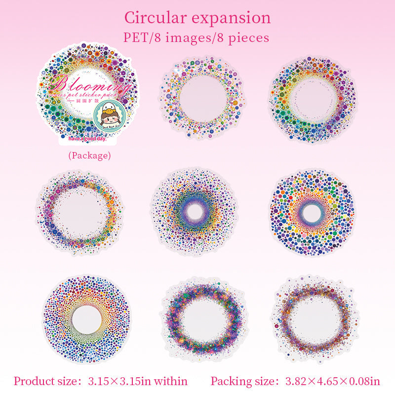8pcs flower blooming sticker pack (S25082707)
