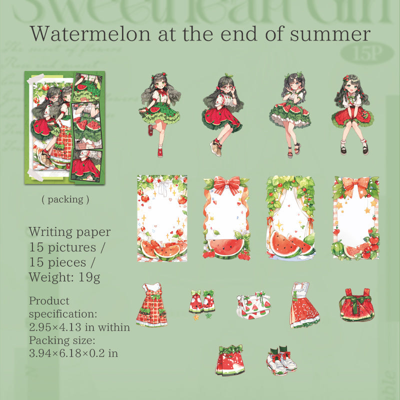 15pcs fruit girl sticker pack (S25082508)
