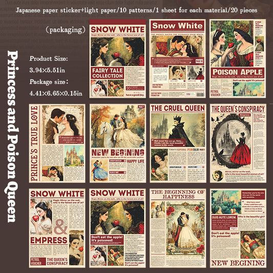 20sheets washi-sticker+paper book (S25090409)