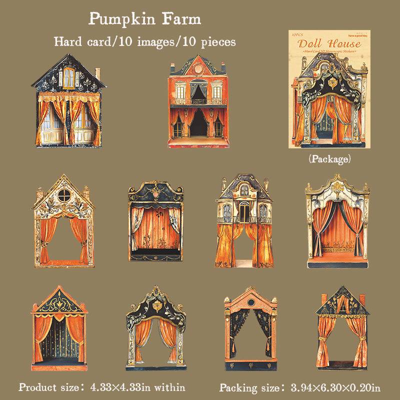 10 st dockhus självhäftande kartongpaket (S25082709)