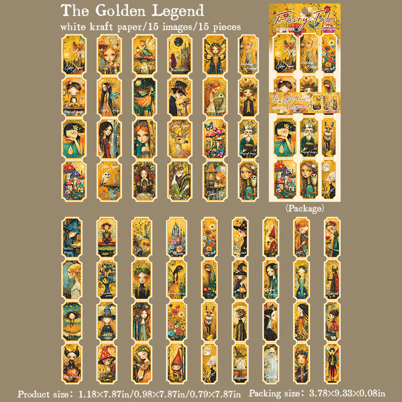 15pcs fairy tale sticker pack (S25091501)