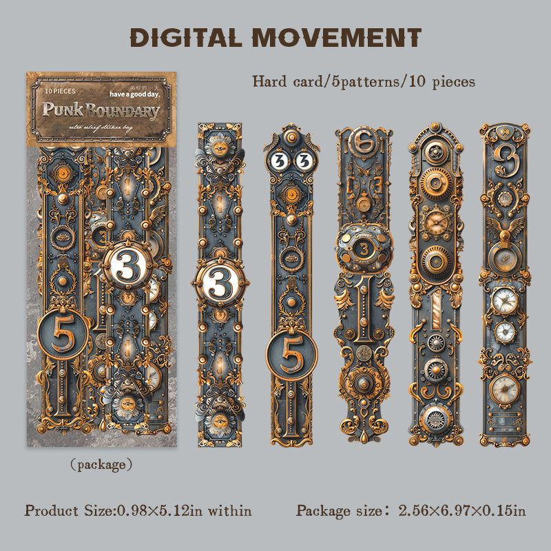 10pcs steampunk card-sticker pack（S25121601）