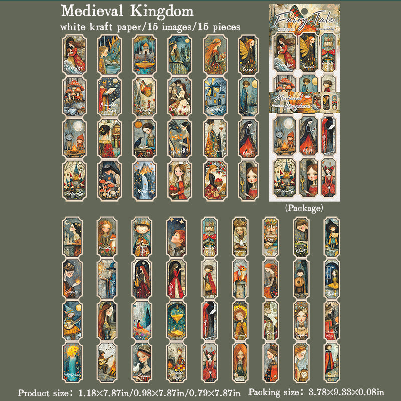 15pcs fairy tale sticker pack (S25091501)