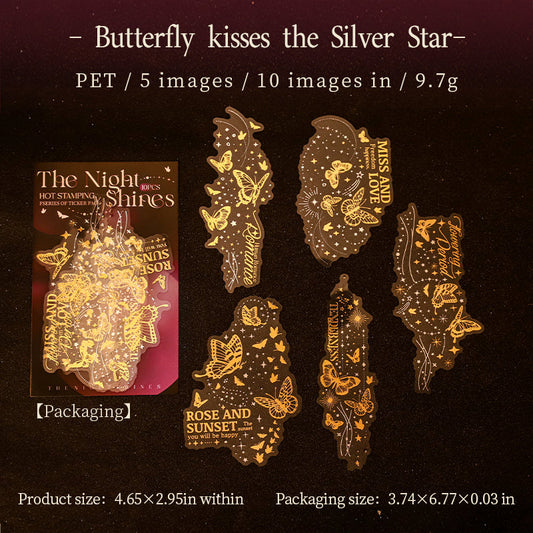 10pcs night shines PET-sticker pack (S25092410)