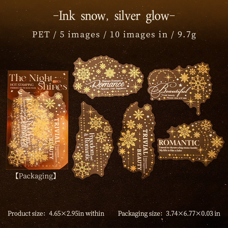10pcs night shines PET-sticker pack (S25092410)