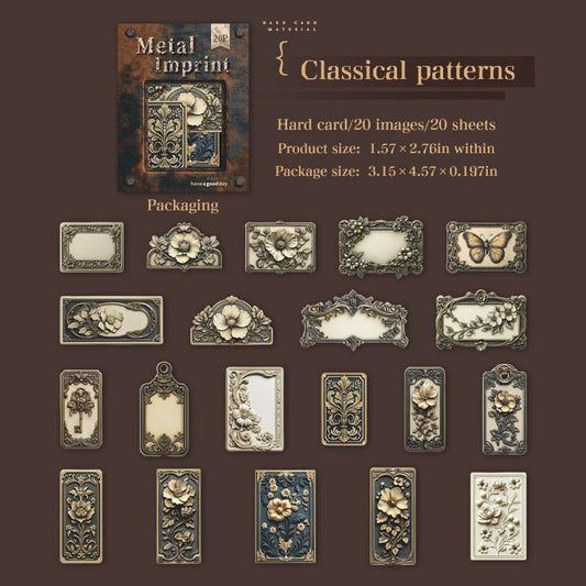 20pcs vintage card-sticker pack (S25101611)