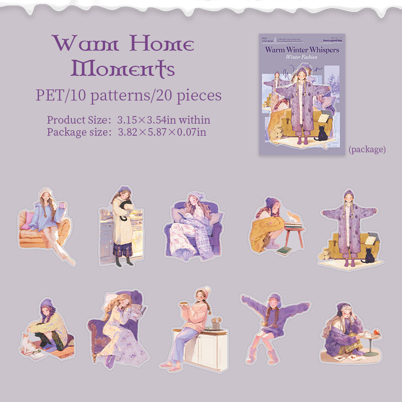 20-pack vinterklistermärken för flickor (S25110611)