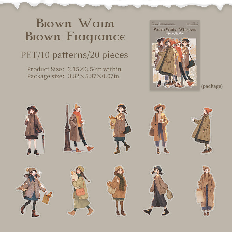 20-pack vinterklistermärken för flickor (S25110611)