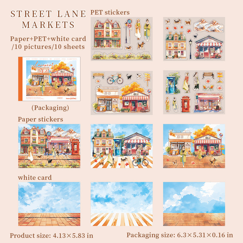 10sheets leisure holiday paper+card+PET sticker book (TZB25102112)