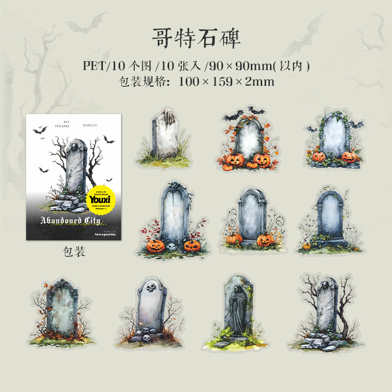 10pcs gothic sticker pack (MLS25050512)