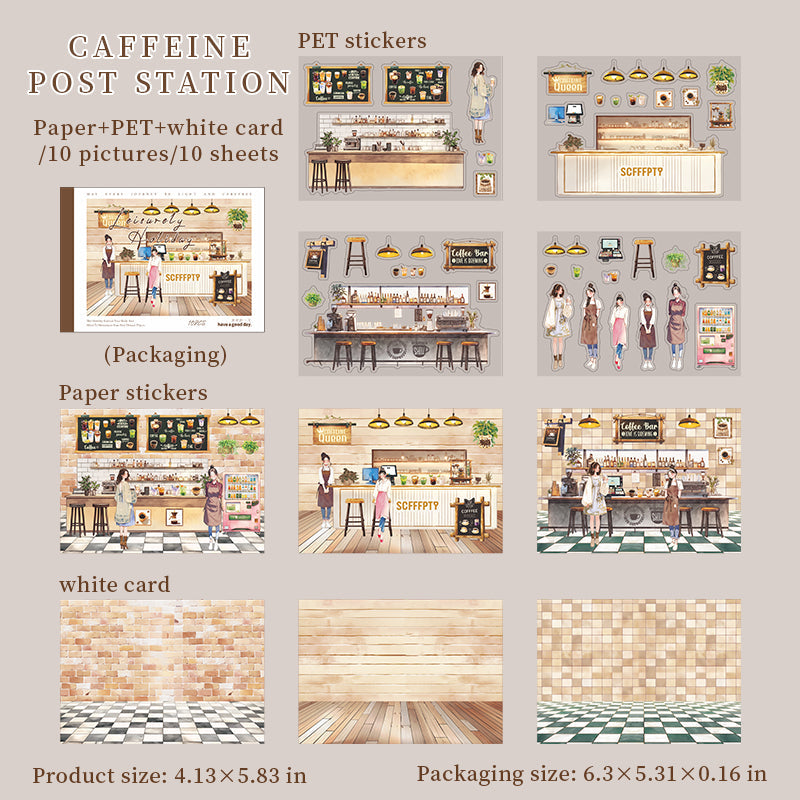 10sheets leisure holiday paper+card+PET sticker book (TZB25102112)