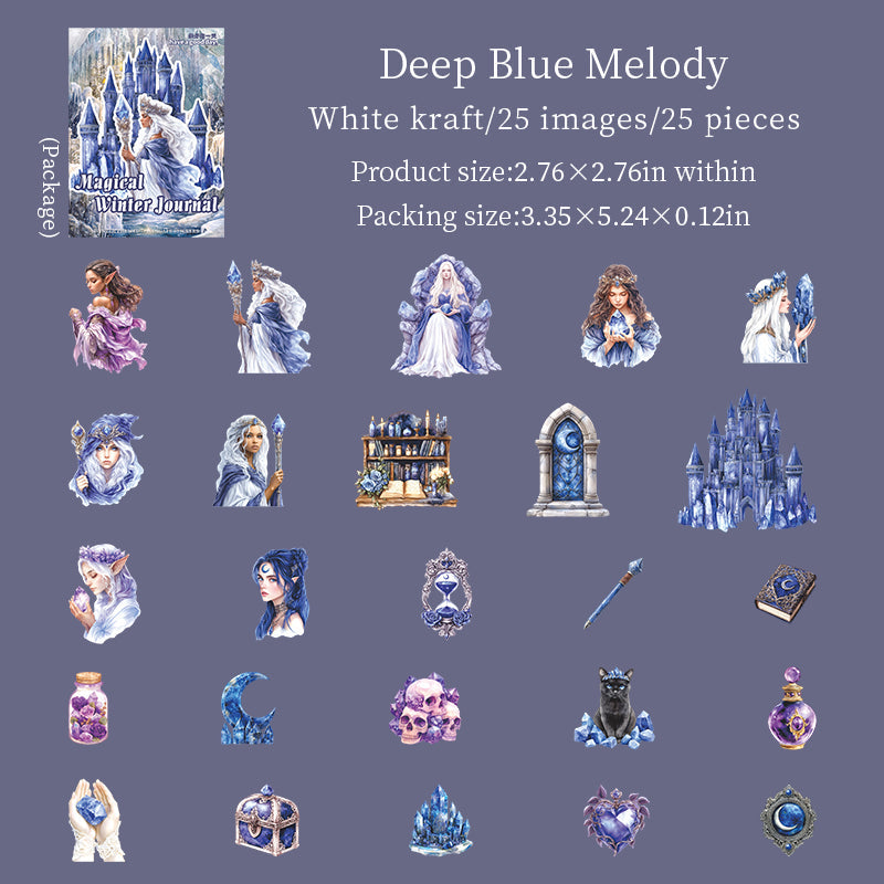 25-teiliges magisches Winter-Sticker-Set (S25110613)