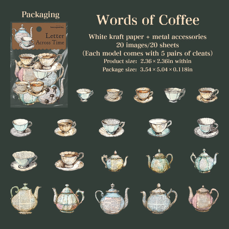 20pcs letter across time sticker pack (S25102113)