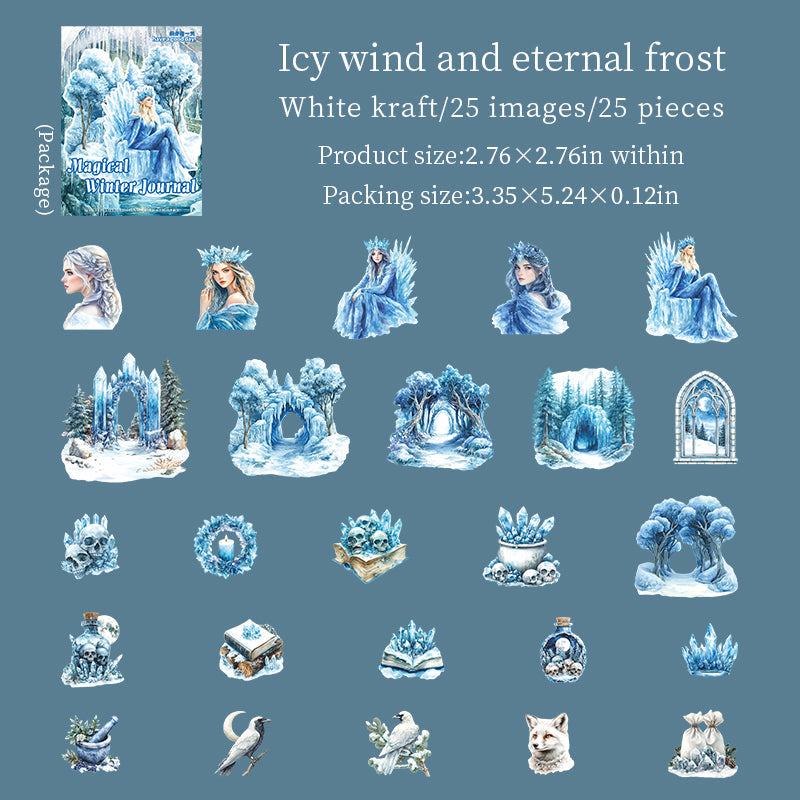 25-teiliges magisches Winter-Sticker-Set (S25110613)