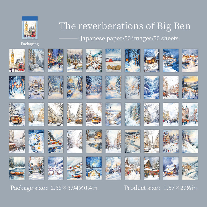 50 st mini-klistermärkesbok med vinterland (S25110614)
